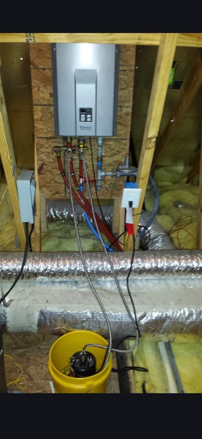 Attic Tankless Water Heater Install